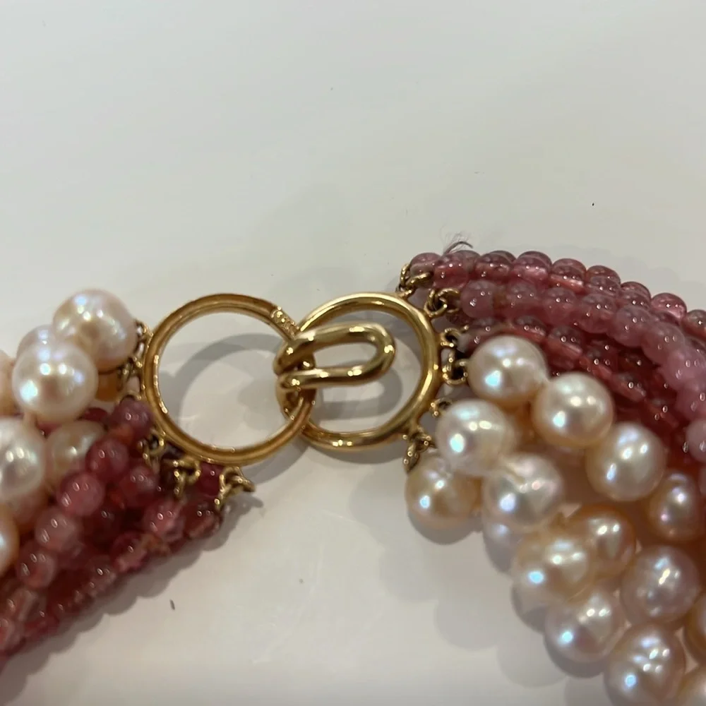 Pink Pearl & Bead Necklace